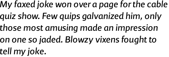 Andrew Samuels Italic OSF