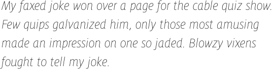 FF Milo OT Thin Italic