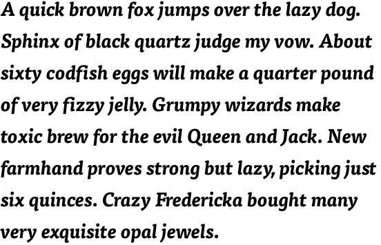 FF Tisa Pro Bold Italic