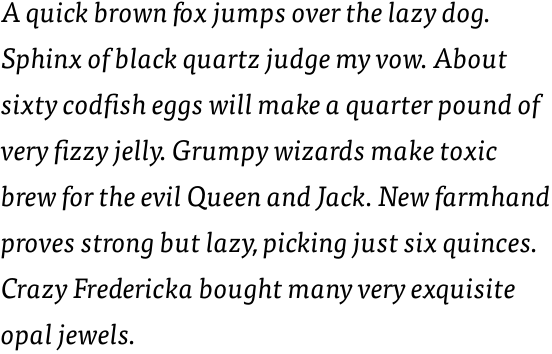 FF Tisa Pro Regular Italic
