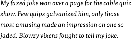FF Tisa Pro Regular Italic