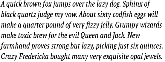 Malaga Narrow Regular Italic OT