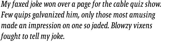 Malaga Narrow Regular Italic OT