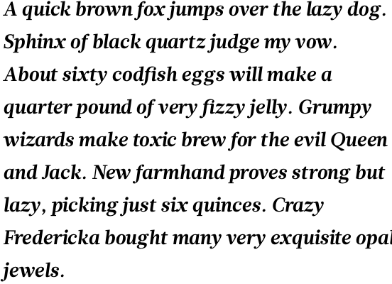 Glosa Bold Italic