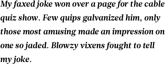 Glosa Bold Italic
