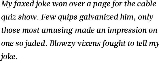 Glosa Medium Italic