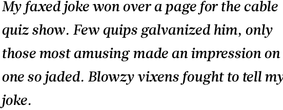 Glosa Text Medium Italic