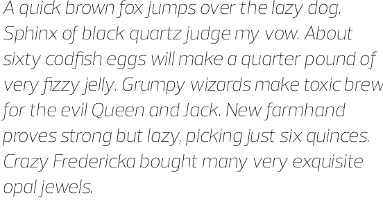 Prelo Extra Light Italic