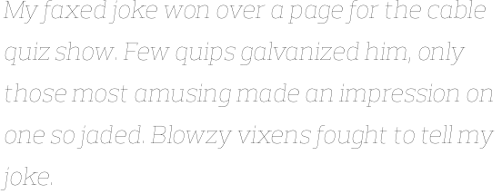 Prelo Slab Hairline Italic