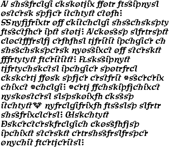 Czeska Italic Ligaduras