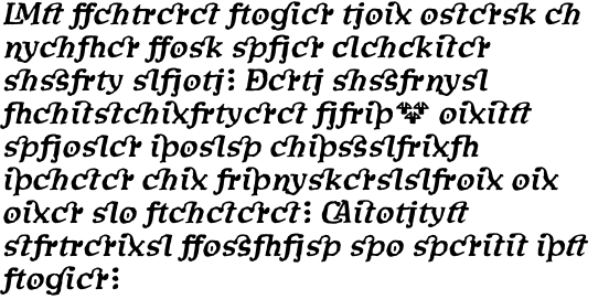 Czeska Italic Ligaduras