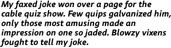 Comenia Sans Bold Italic OT