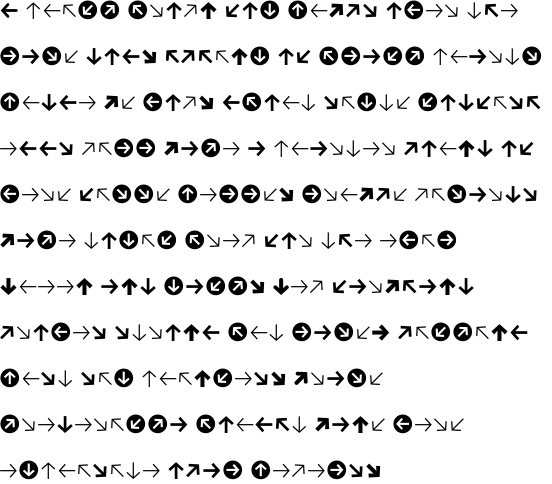 FF Dingbats 2.0 Arrows One