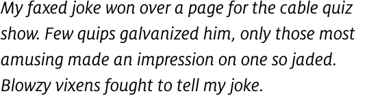FF Milo Pro Regular Italic