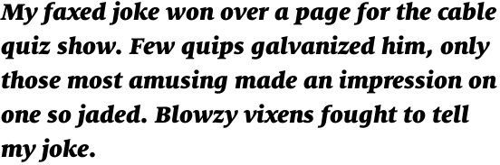 FF Milo Serif OT Black Italic