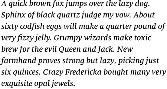 FF Milo Serif OT Medium Italic