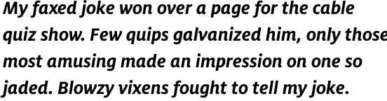 FF Milo Pro Bold Italic