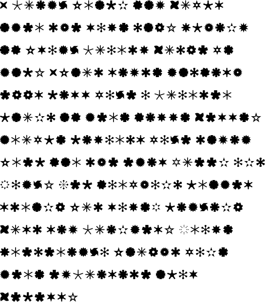 FF Dingbats 2.0 Stars and Flowers