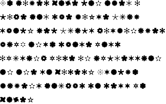 FF Dingbats 2.0 Stars and Flowers