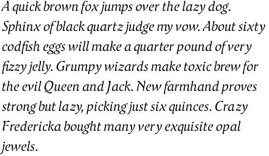 FF Elegie OT Regular Italic