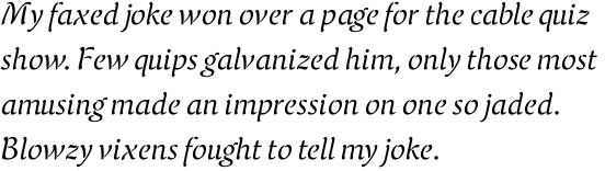 FF Elegie OT Regular Italic