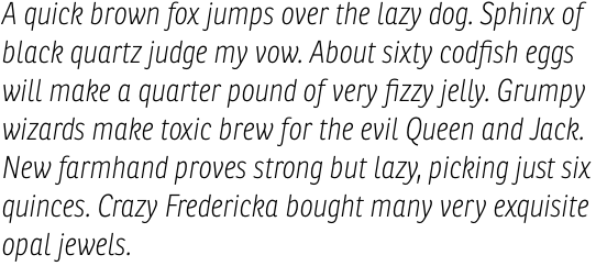 Ronnia Condensed Thin Italic OT