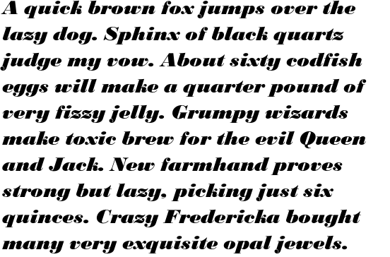 Bodoni No. 1 Black Italic OT