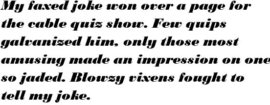 Bodoni No. 1 Black Italic OT