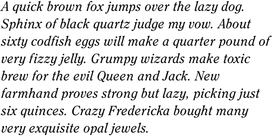 ITC Clearface Regular Italic OT