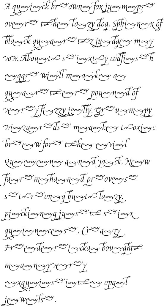 Elysa Light Italic Swash 3 OT