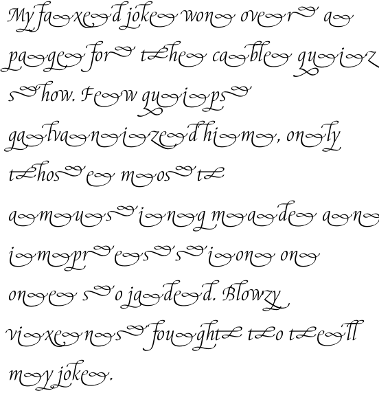 Elysa Light Italic Swash 3 OT