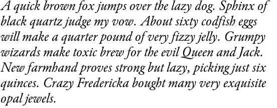 Garamond Rough H Regular Italic OT
