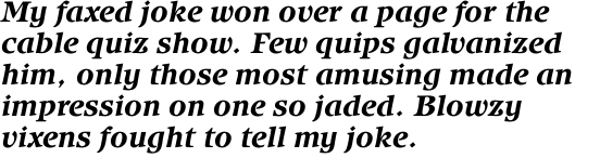 ITC Isbell Bold Italic OT