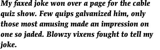 ITC Mendoza Bold Italic OT