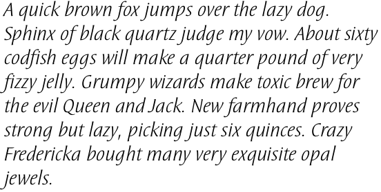Oberon Serif Book Italic OT