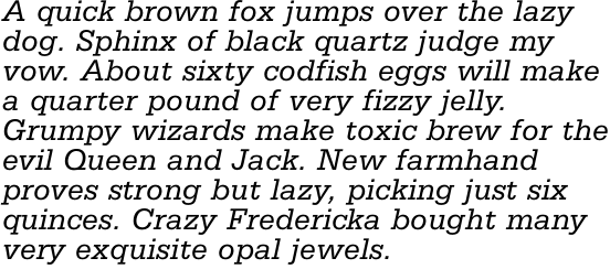 Serifa B Roman Italic OT