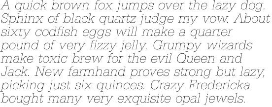 Serifa B Extra Light Italic OT