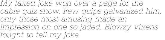 Serifa B Extra Light Italic OT