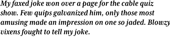 Mrs Eaves XL Serif Narrow Bold Italic OT