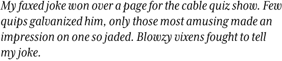 Mrs Eaves XL Serif Narrow Regular Italic OT