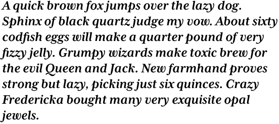 Mrs Eaves XL Serif Bold Italic OT