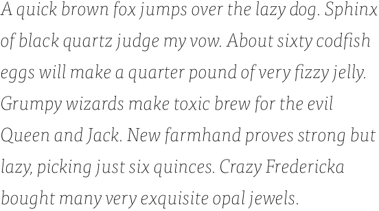 FF Tisa Pro Thin Italic