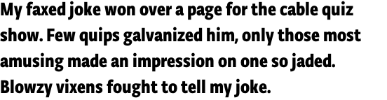 Typonine Sans Condensed Bold Pro OT