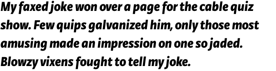Typonine Sans Condensed Bold Italic Pro OT