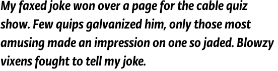 Typonine Sans Condensed Medium Italic Pro OT