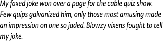 Typonine Sans Condensed Normal Italic Pro OT