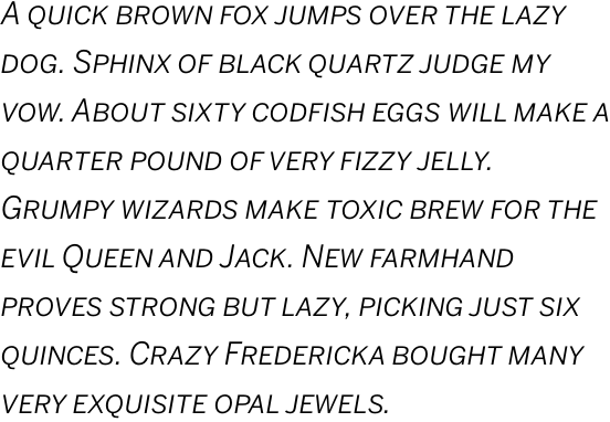 Benton Sans Book Italic SC OT