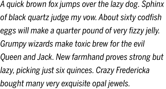 Benton Sans Condensed Italic OT