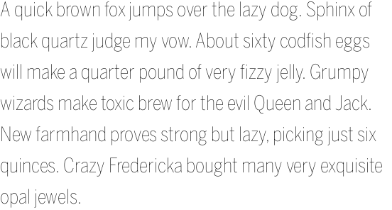 Benton Sans Condensed Thin OT