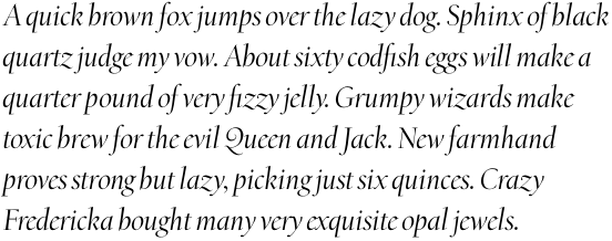 Californian Display Italic OT